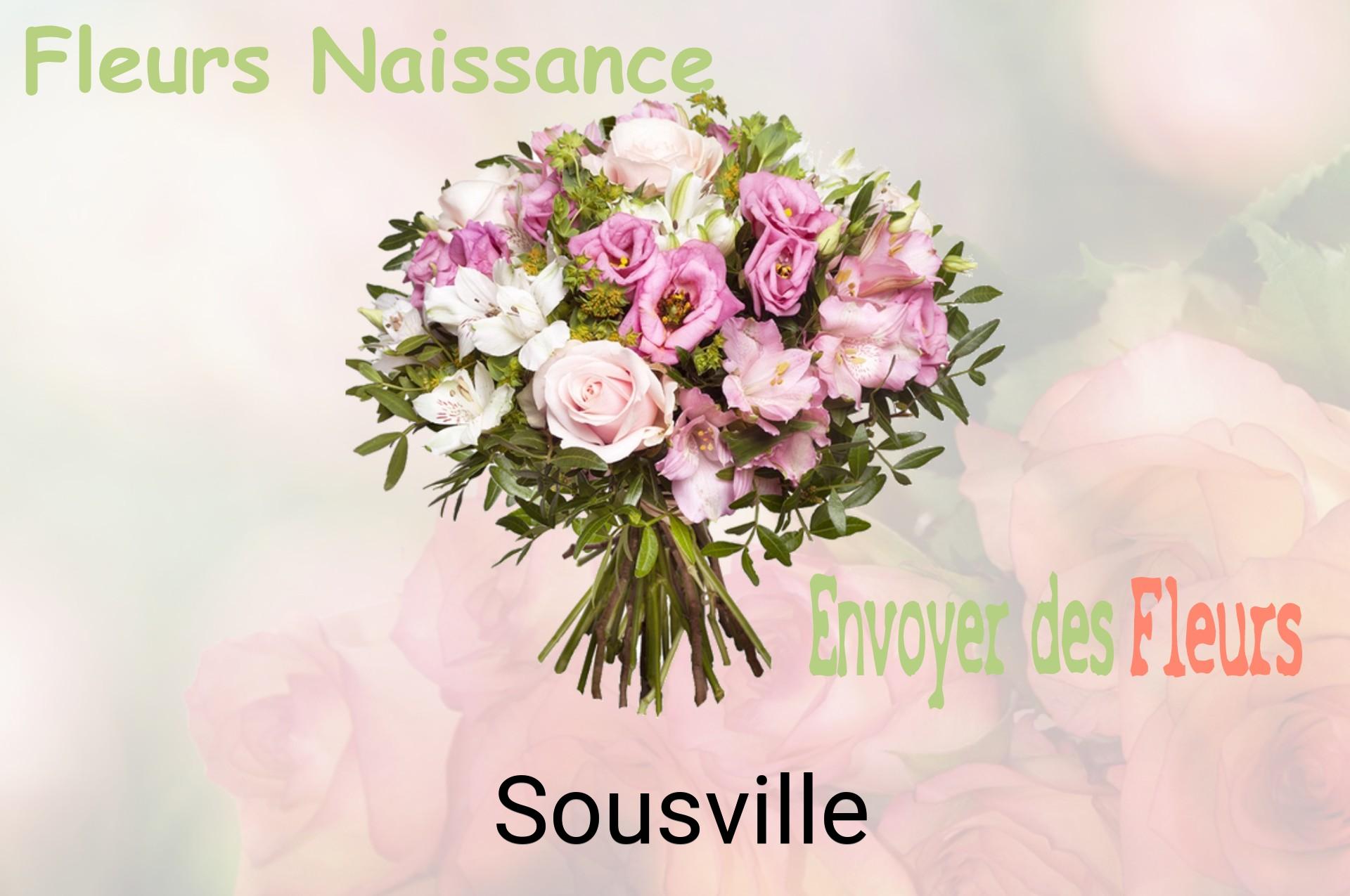 Bouquet de fleurs de naissance livré à Sousville